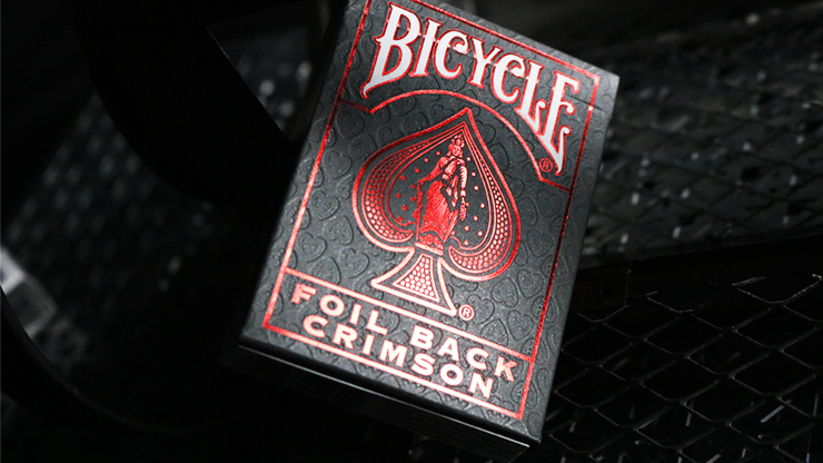 Bicycle Foil Back Crimson (Red) MetalLuxe Playing Cards