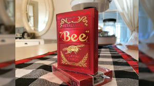 Bee MetalLuxe (Red) Playing Cards by US Playing Card