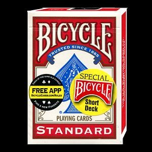 Bicycle Short Deck (Red) by US Playing Card Co.