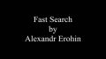 Fast Search by Alexandr Erohin (MMSDL)