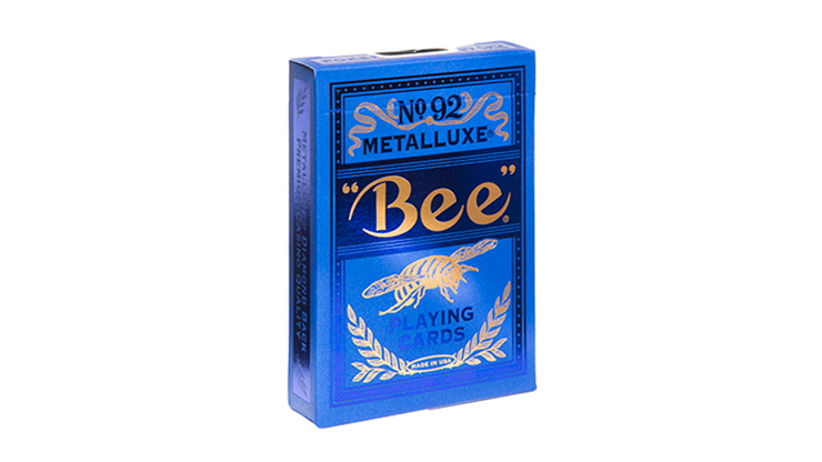 Bee MetalLuxe (Blue) Playing Cards by US Playing Card