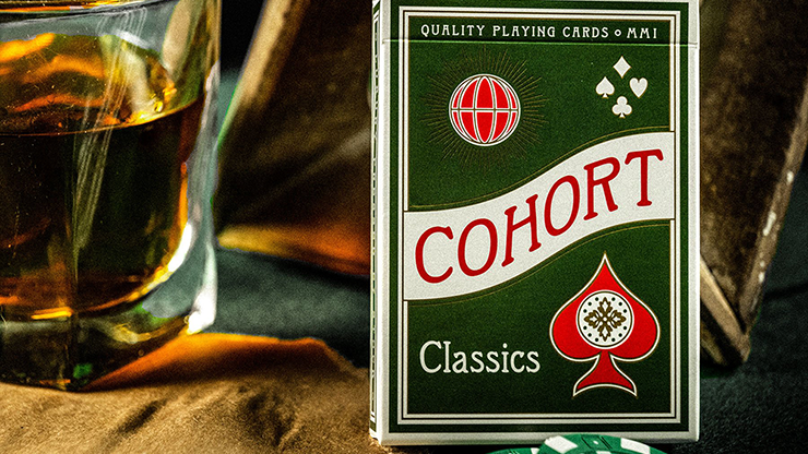 Green Cohorts (Luxury-pressed E7) Playing Cards by Ellusionist