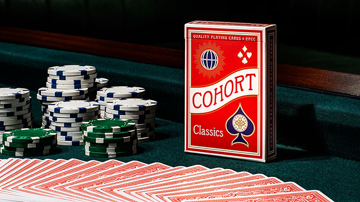 Red V2 Cohorts (Luxury-pressed E7) Playing Cards by Ellusionist