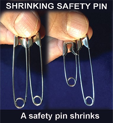 Shrinking Safety Pin