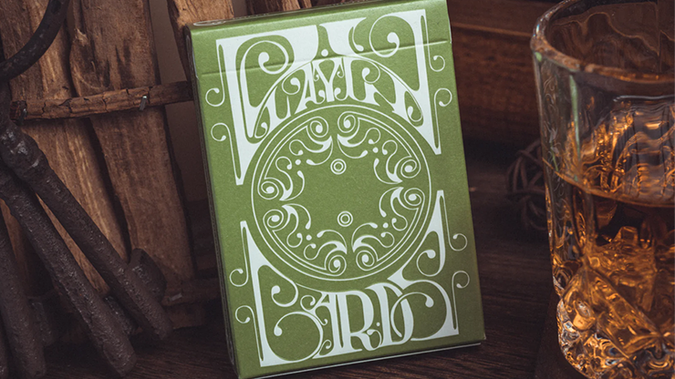 Smoke & Mirrors V8 Green Standard Edition Playing Cards by Dan & Dave