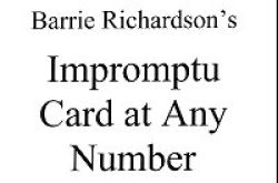 Impromptu Card at Any Number by Barrie Richardson : マジックショップ ストリートマジシャン